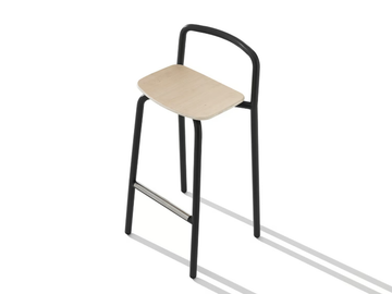 HULL 630 - High stool with footrest by Et al. - view 3
